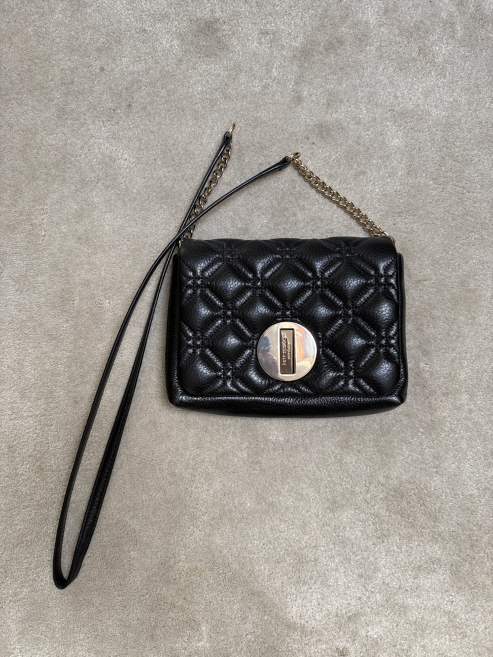 kate spade Black Quilted Crossbody with Gold-Tone Hardware